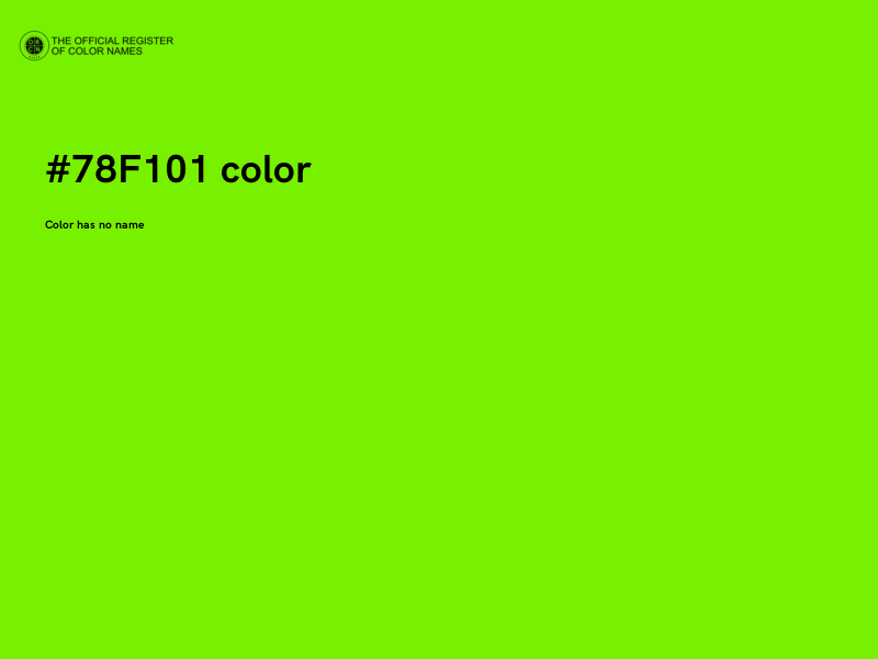 #78F101 color image