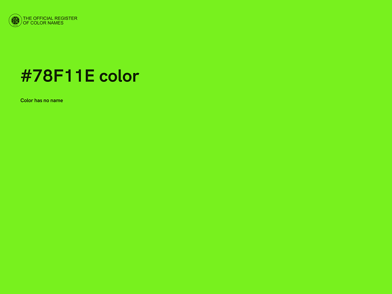 #78F11E color image