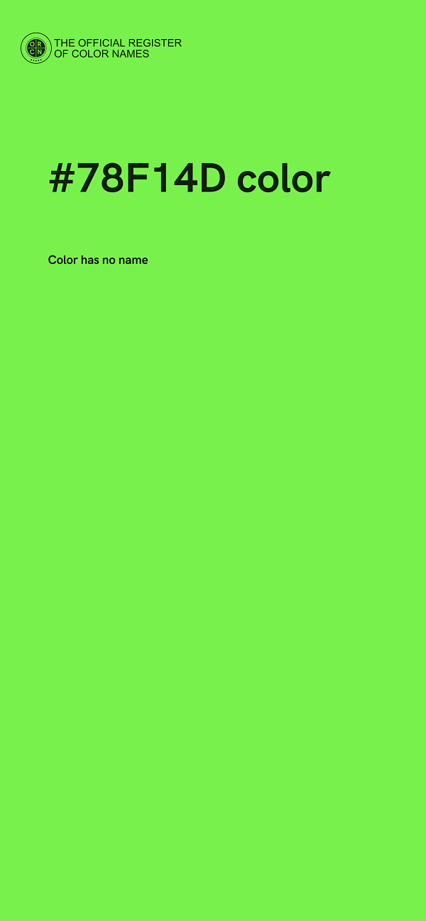 #78F14D color image