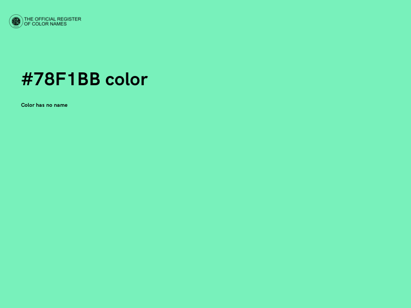 #78F1BB color image