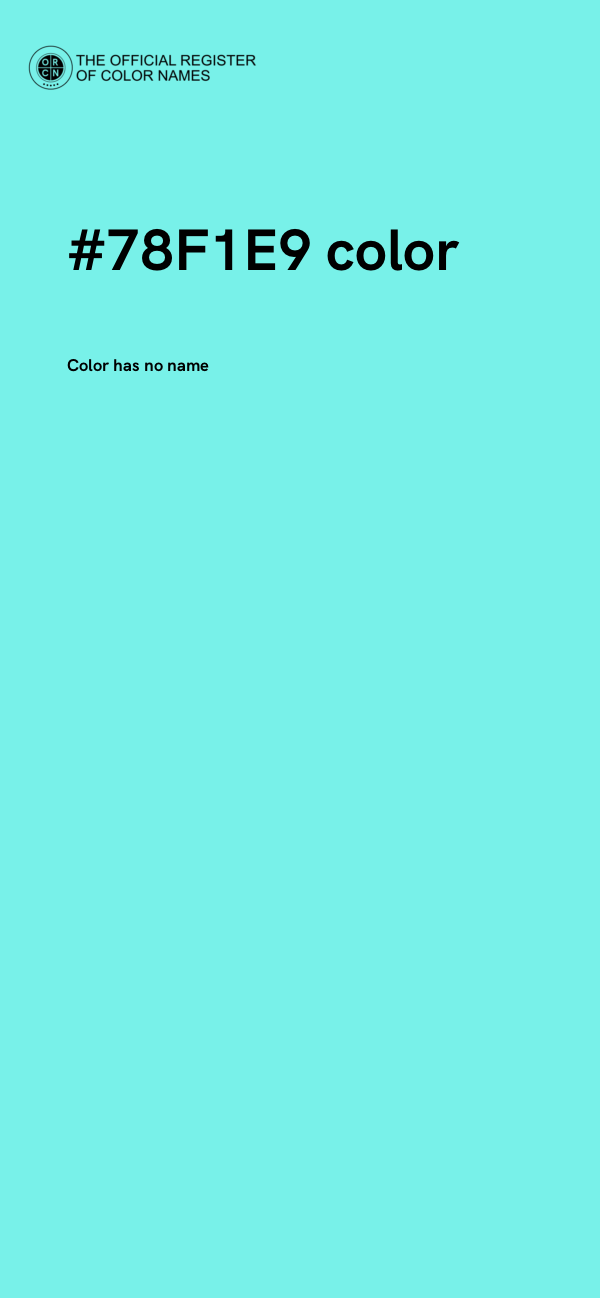 #78F1E9 color image