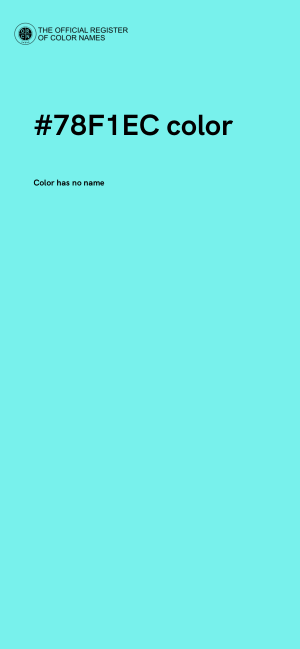 #78F1EC color image