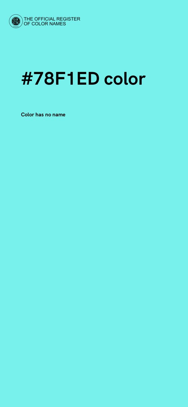 #78F1ED color image