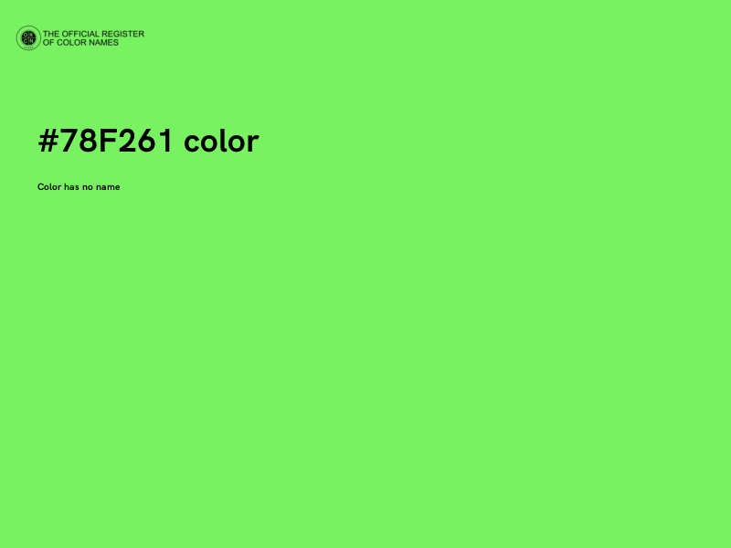 #78F261 color image