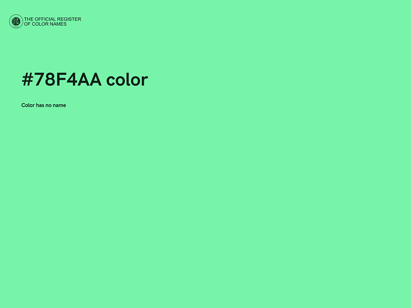 #78F4AA color image