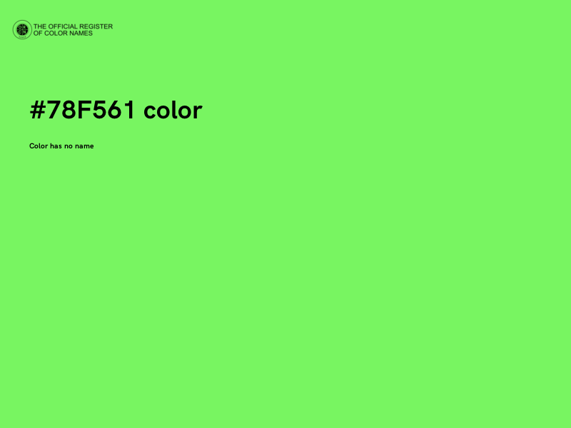 #78F561 color image