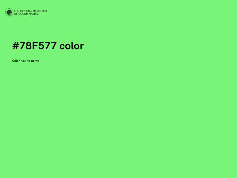 #78F577 color image