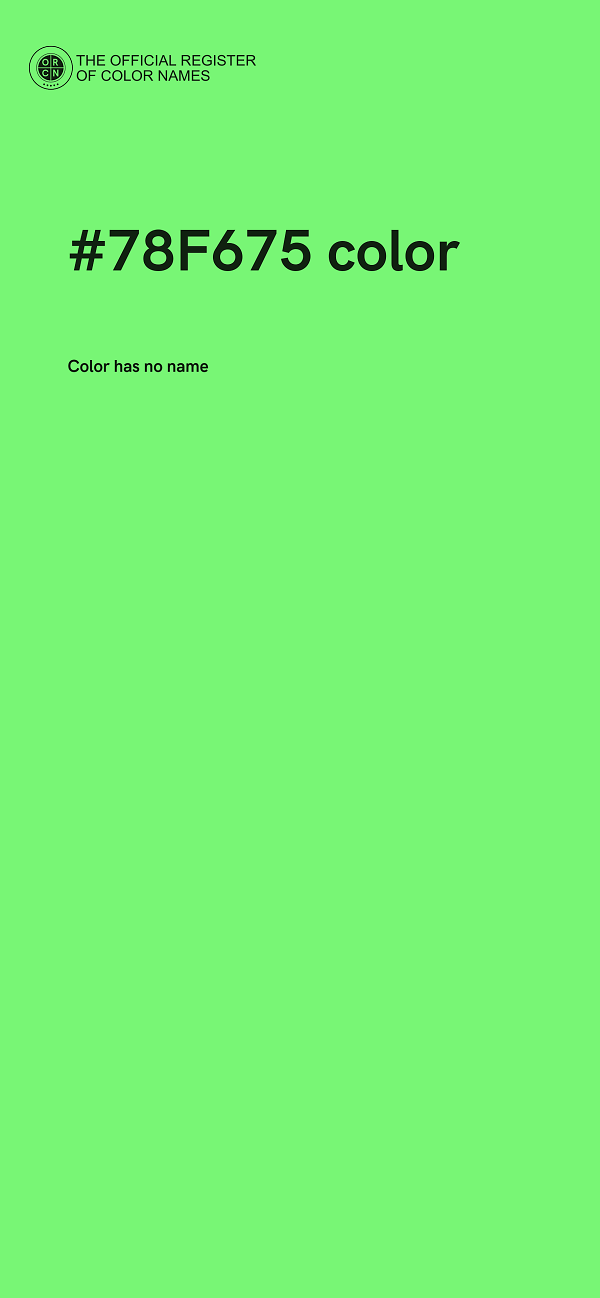 #78F675 color image