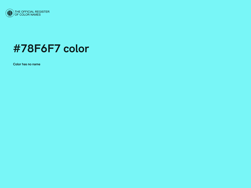 #78F6F7 color image