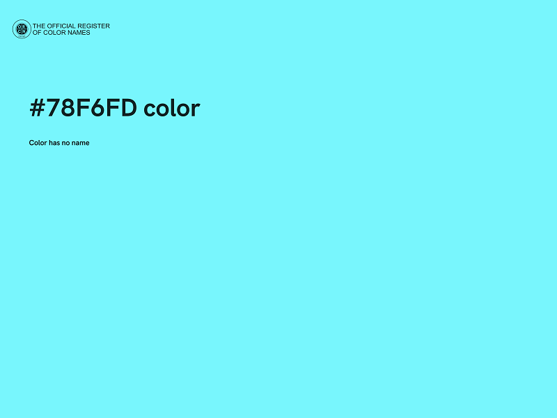 #78F6FD color image