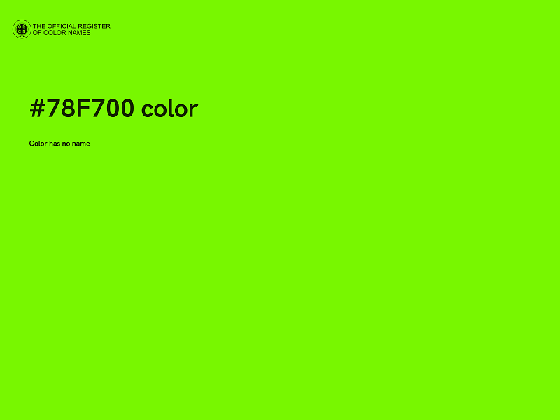 #78F700 color image