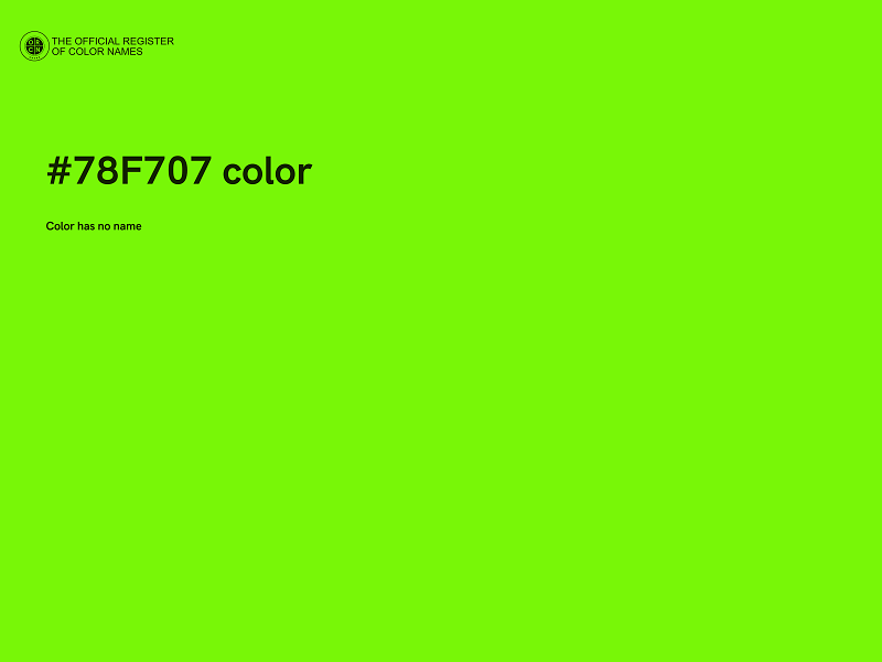 #78F707 color image