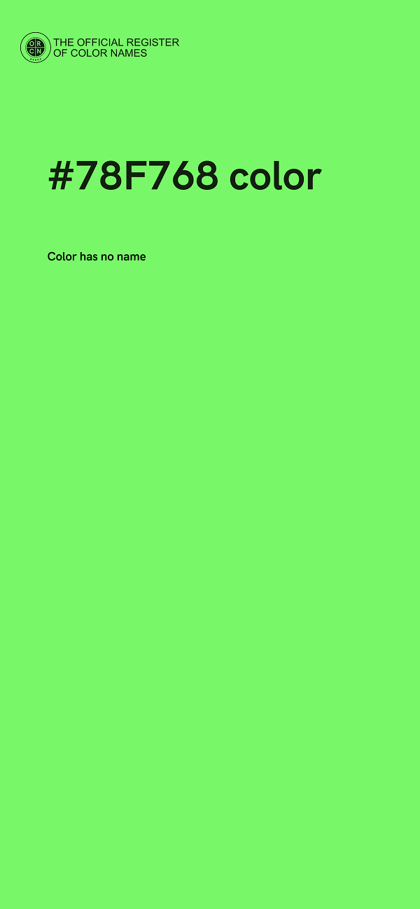 #78F768 color image