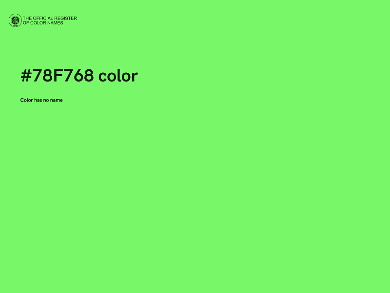 #78F768 color image