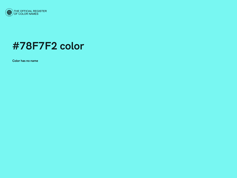 #78F7F2 color image