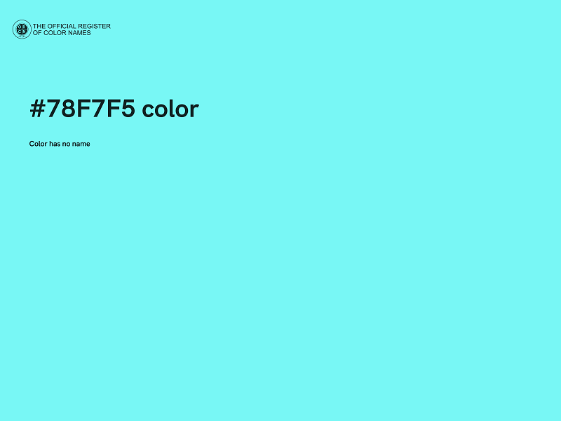 #78F7F5 color image