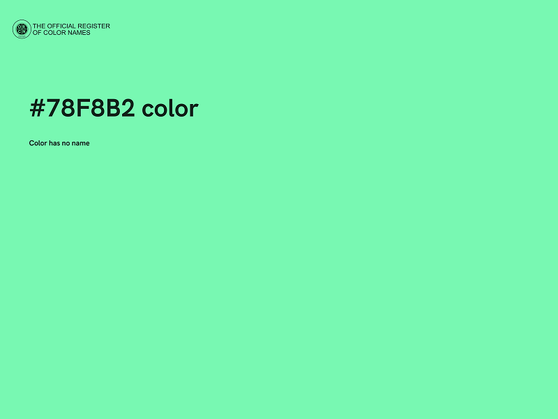 #78F8B2 color image