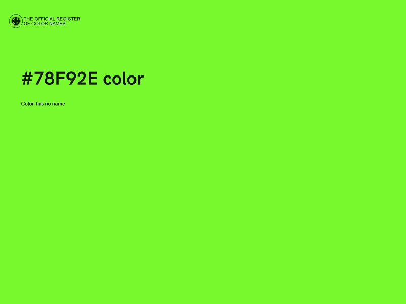 #78F92E color image