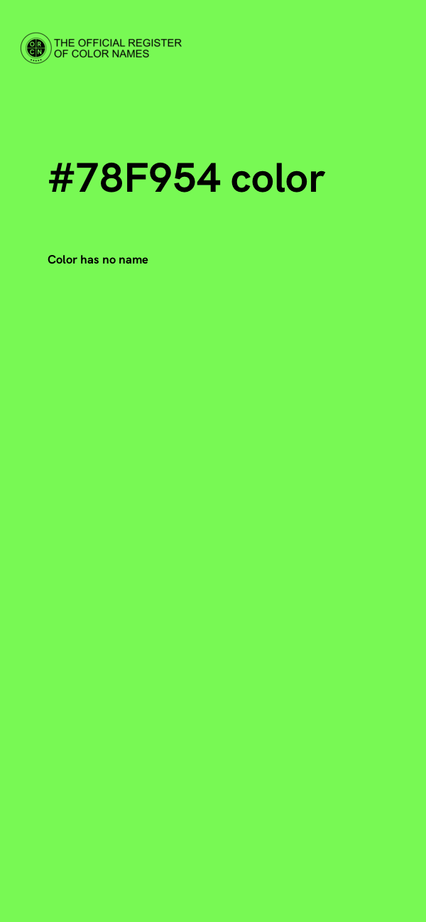 #78F954 color image