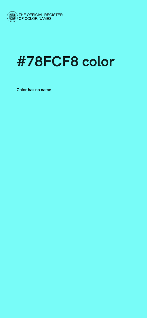 #78FCF8 color image