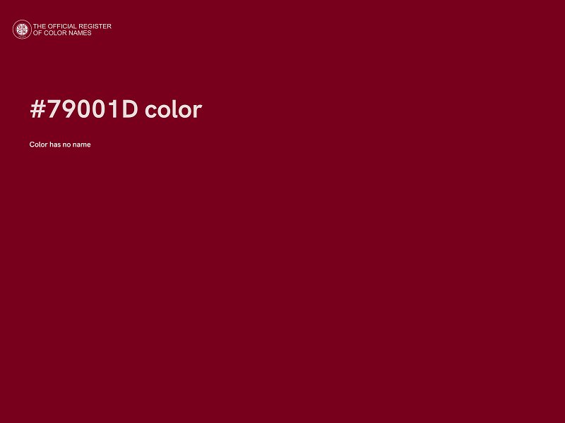 #79001D color image