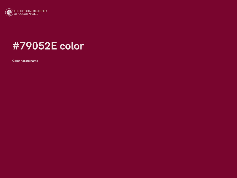 #79052E color image