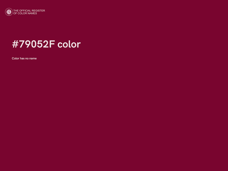 #79052F color image