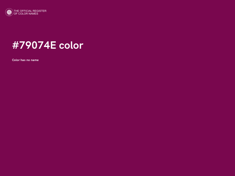 #79074E color image