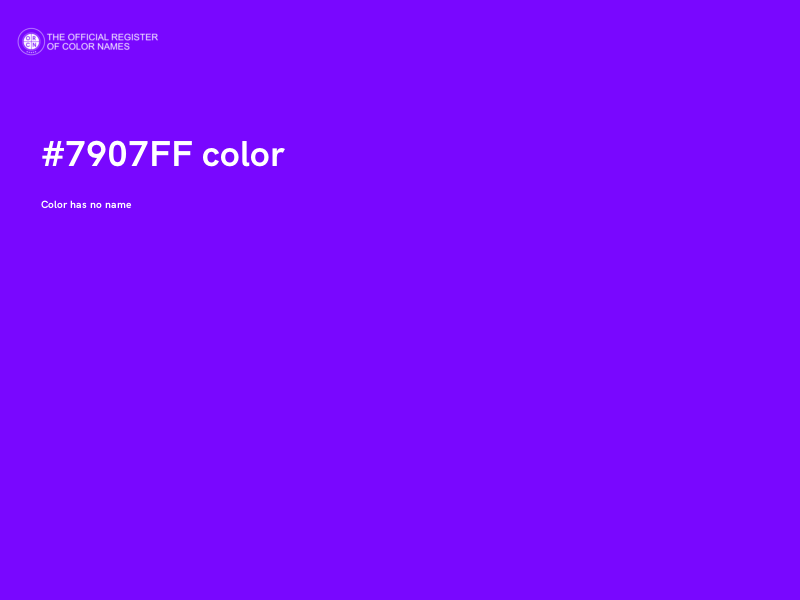 #7907FF color image