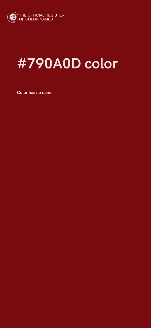 #790A0D color image
