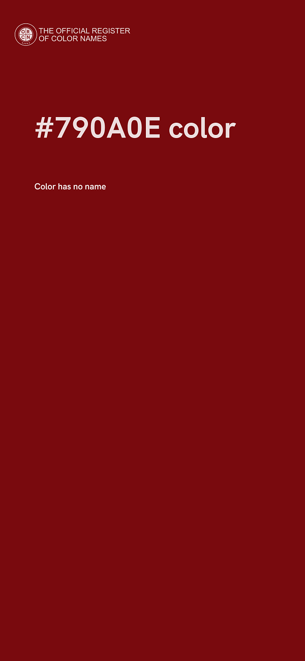 #790A0E color image