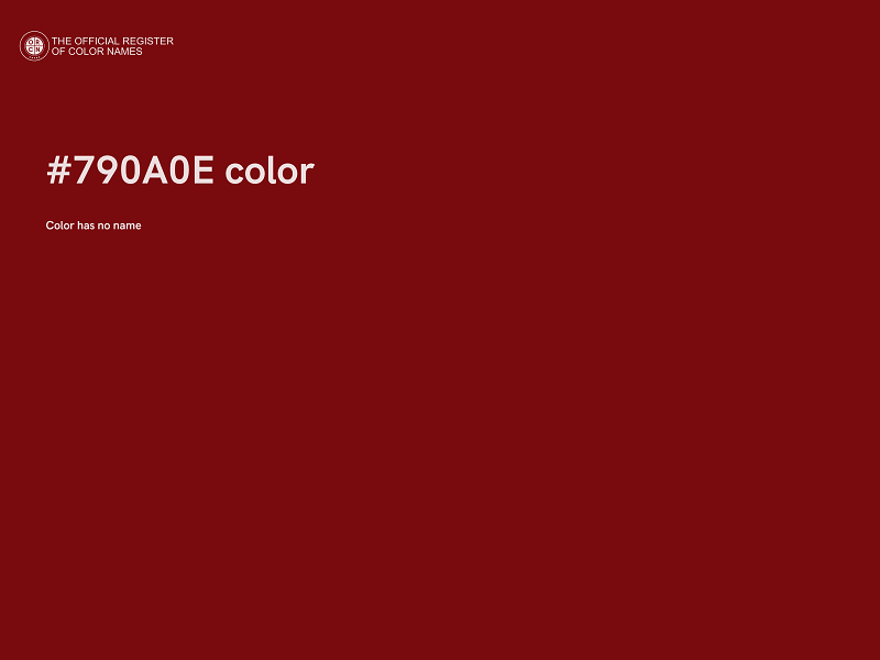 #790A0E color image