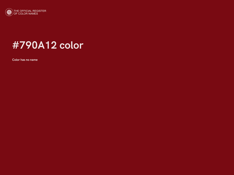 #790A12 color image
