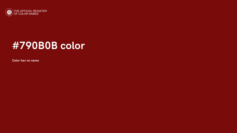 #790B0B color image