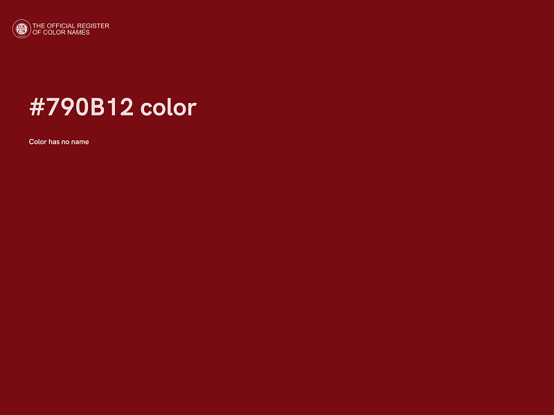 #790B12 color image