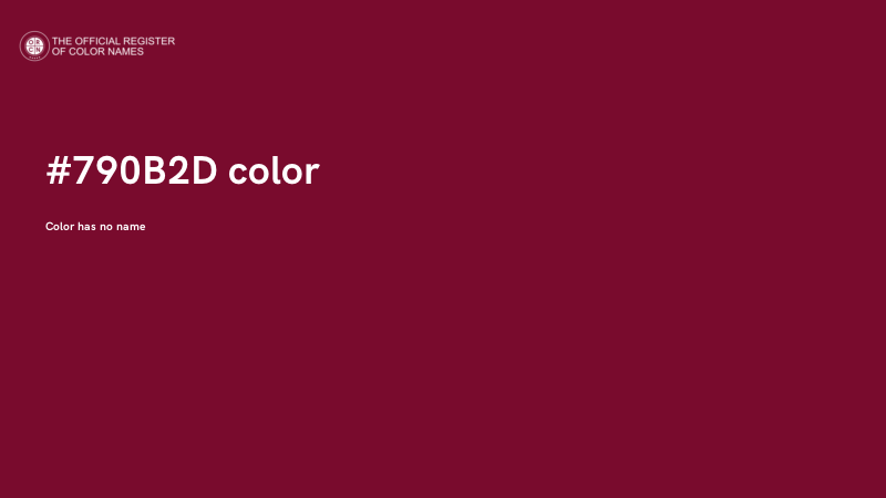 #790B2D color image