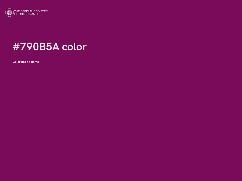 #790B5A color image