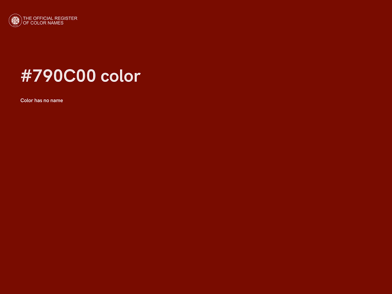 #790C00 color image