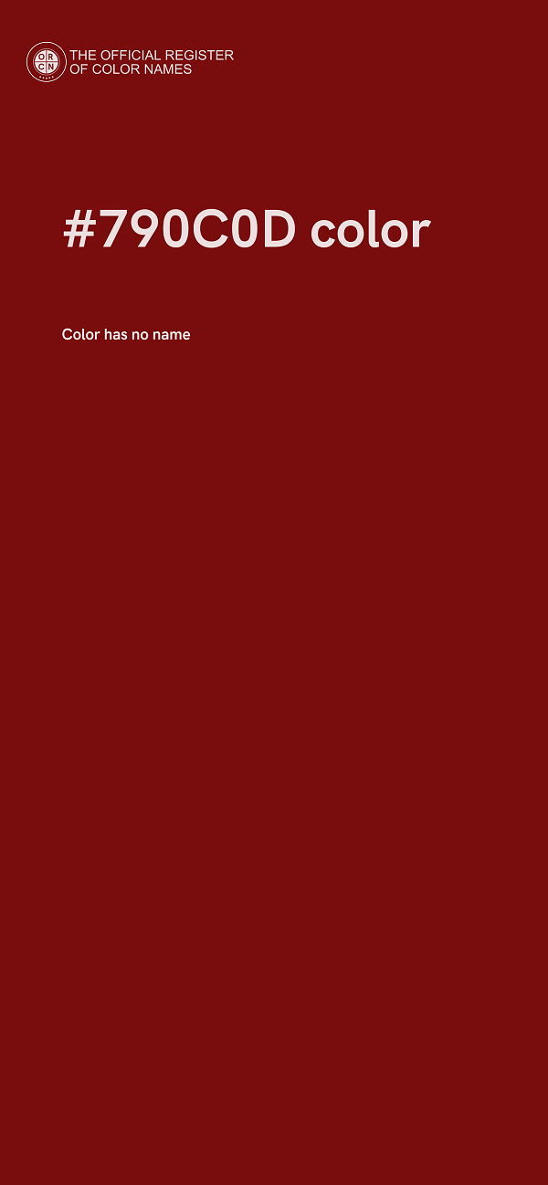 #790C0D color image