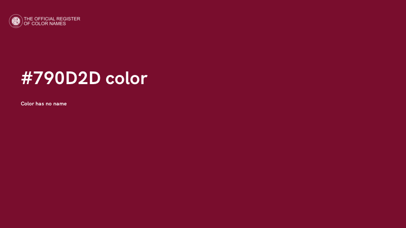 #790D2D color image