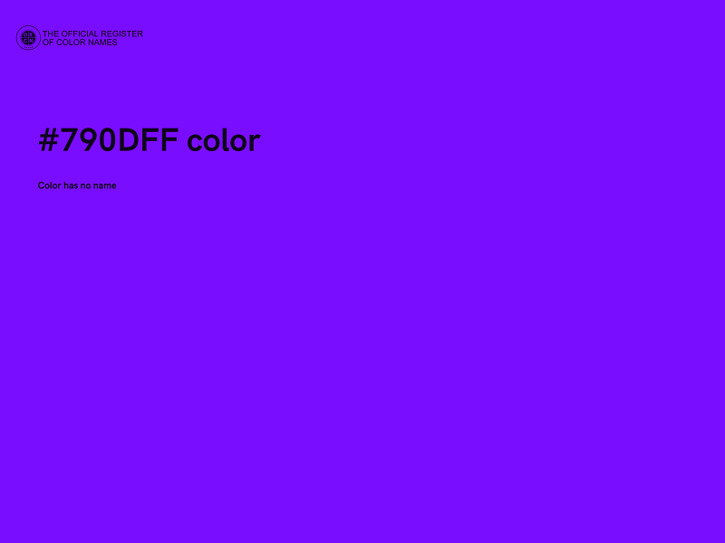 #790DFF color image