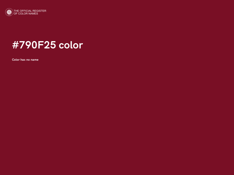 #790F25 color image