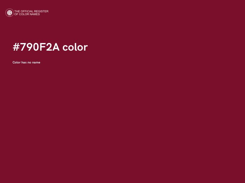 #790F2A color image