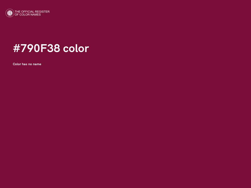 #790F38 color image