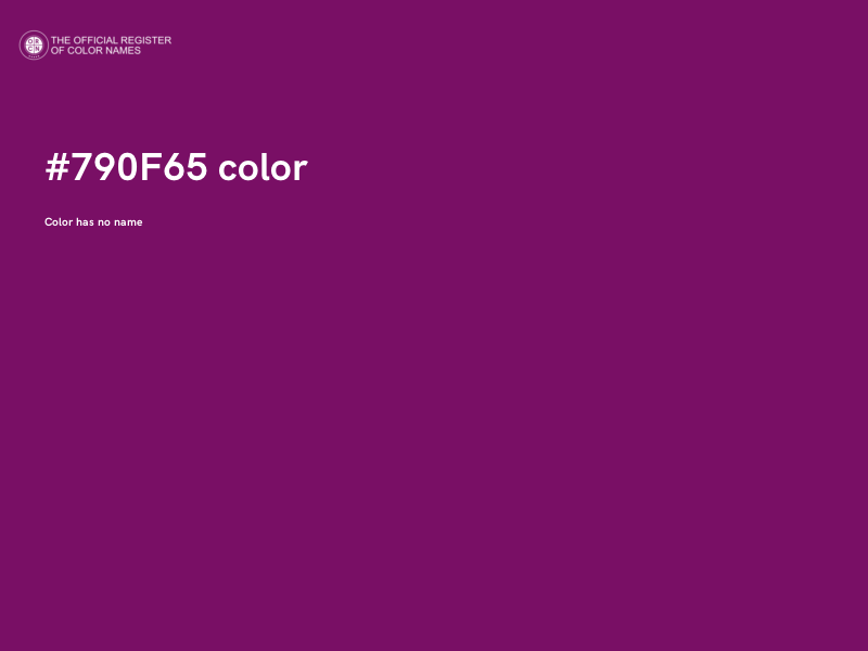#790F65 color image