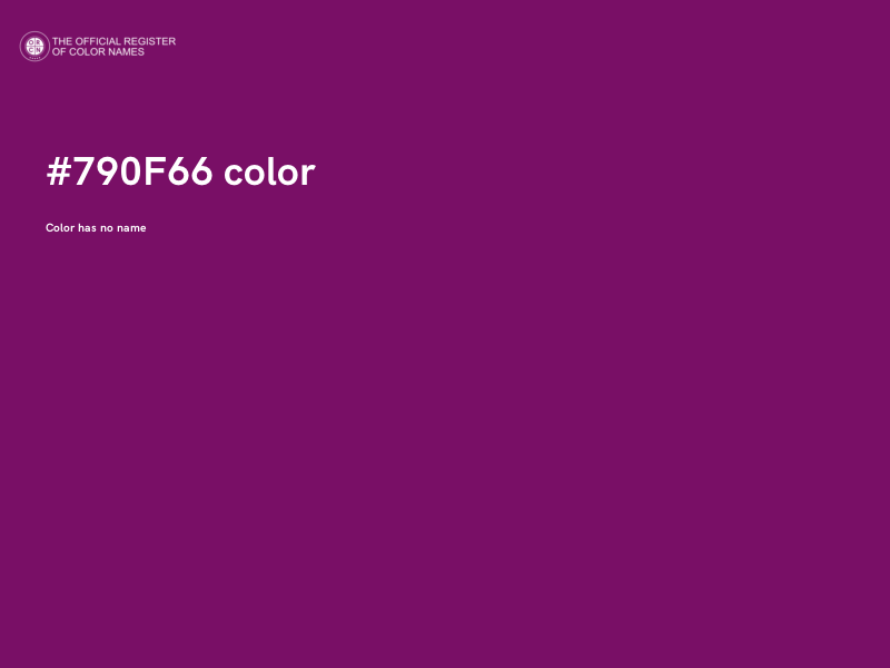 #790F66 color image