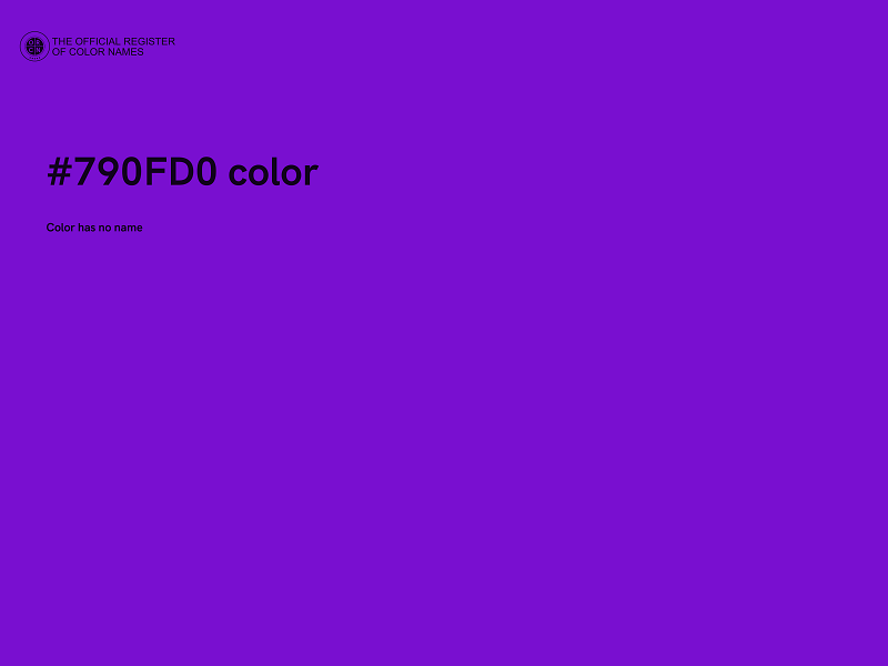 #790FD0 color image