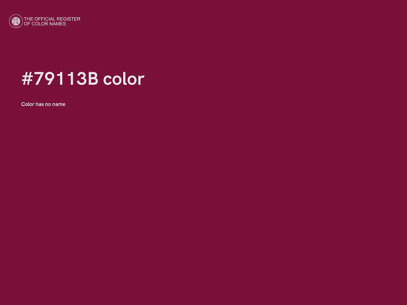 #79113B color image