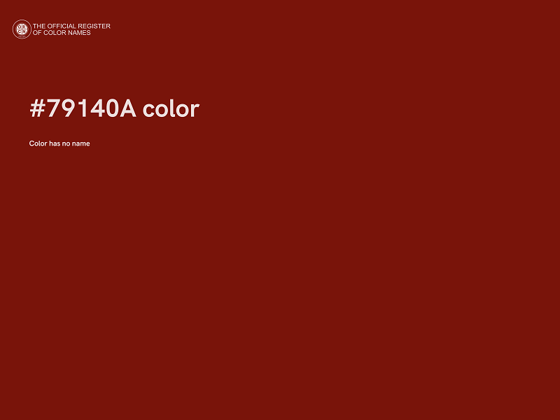 #79140A color image