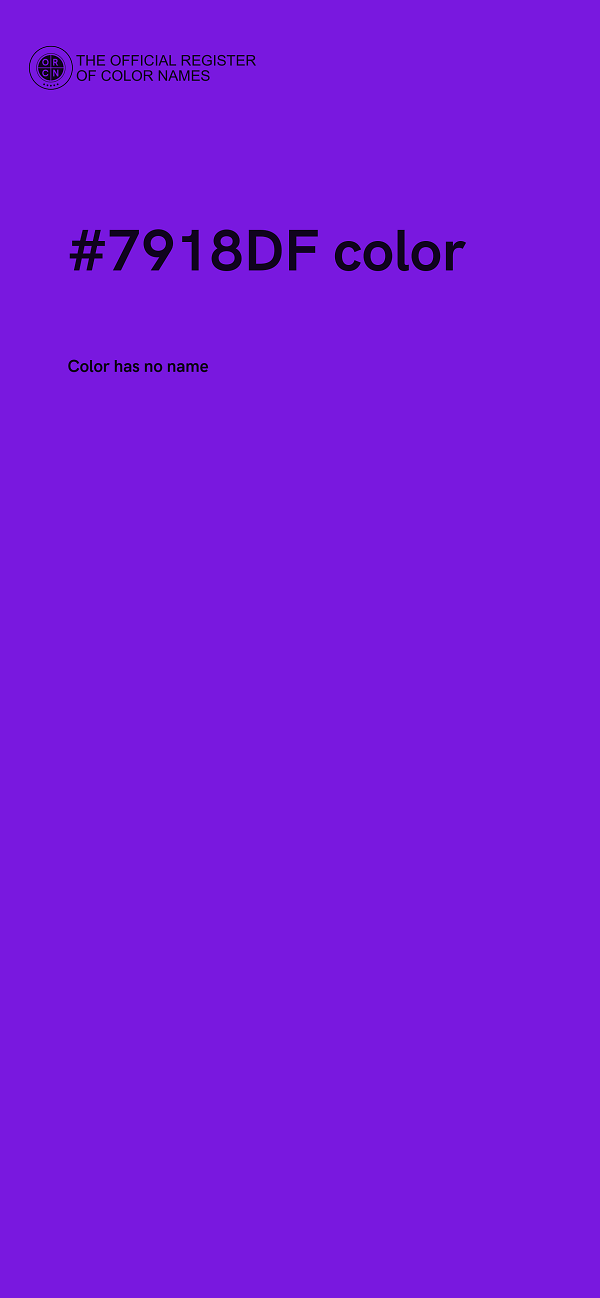 #7918DF color image